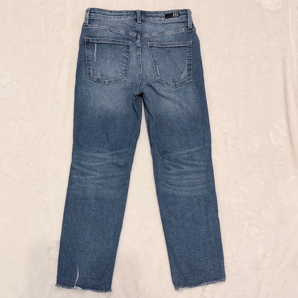 KUT from the Kloth Rachael High Rise Mom Jeans Distressed Crop | Size 6 | NWOT - Picture 5 of 10